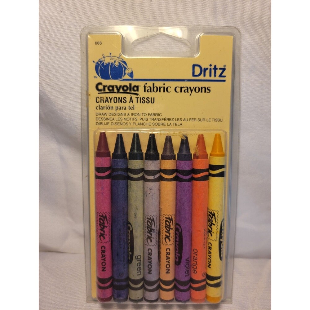 Crayola Fabric Crayons 8 Prym-Dritz 1999 Vintage USA NIB